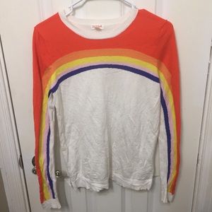 Girls Cat & Jack Rainbow Sweater Top Fun Cute EUC